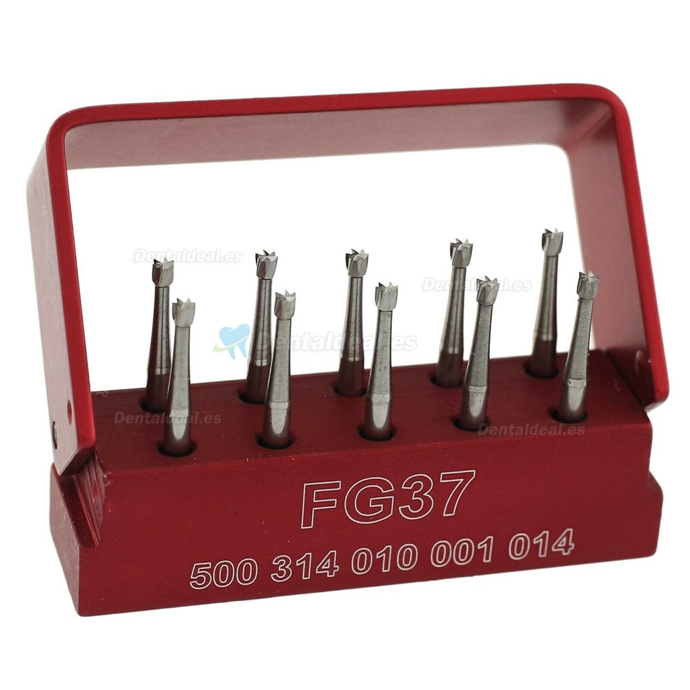 10 Piezas SBT Fresas de carburo dental 1,6 mm Empuñadura de fricción de cono invertido Medio Oeste FG 35 36 37